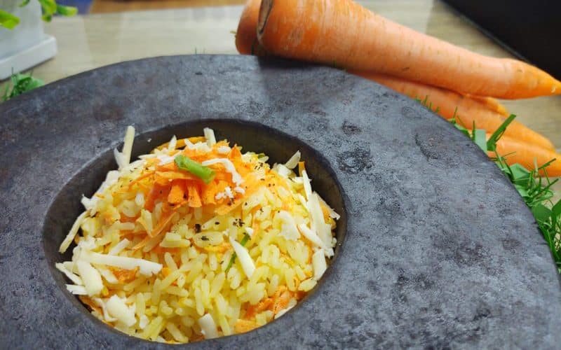 arroz cremoso com cenoura