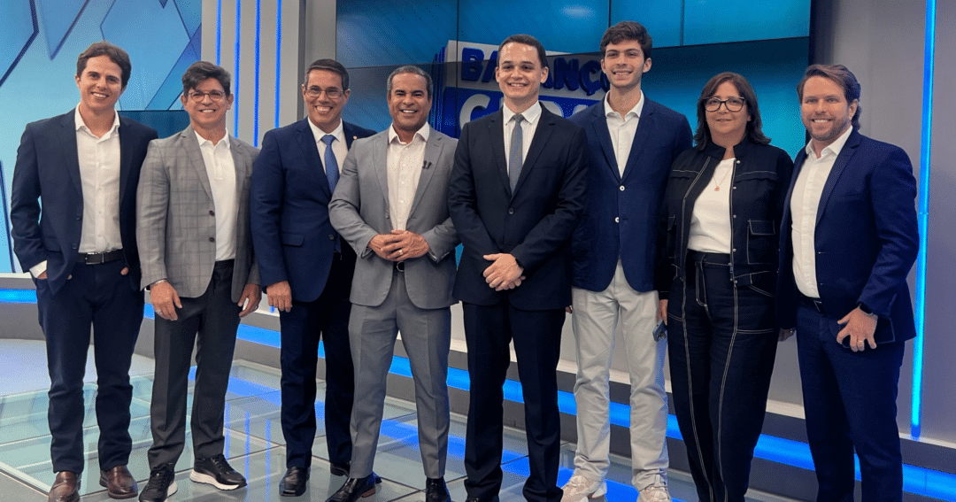Com Americo Buaiz Neto, diretoria da Rede Vitória e Pazolini vão à Record e Abratel, em Brasília (Foto: Reprodução/Instagram @amaronetotv)