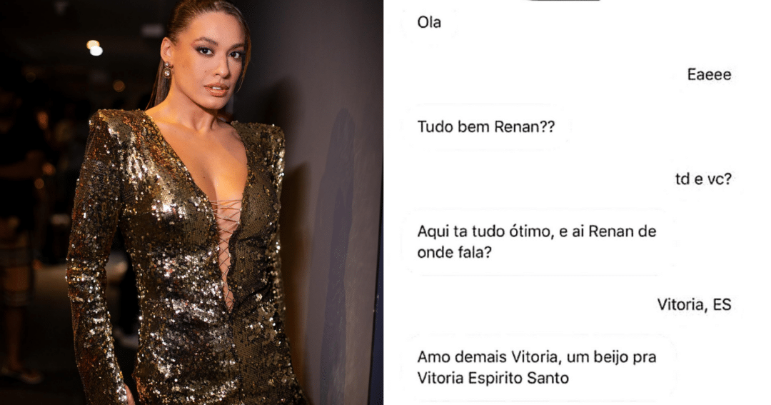 Vaza suposto print de cantada de Beatriz Reis com affair de Vitória: "Amo" (Foto: Reprodução/Instagram @beatrizreisbrasil)