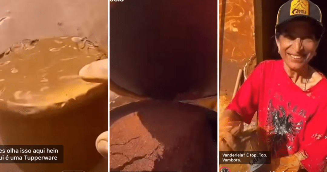 Mimoso: vídeo de vasilha com café intacto após 16 dias na enchente viraliza (Foto: Reprodução/Instagram @celiarejanetupperal)
