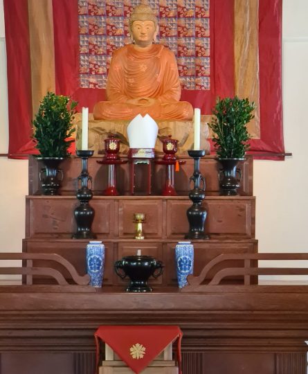 Buddhist altar in the Zen Monastery of Ibiracu, Espirito Santo